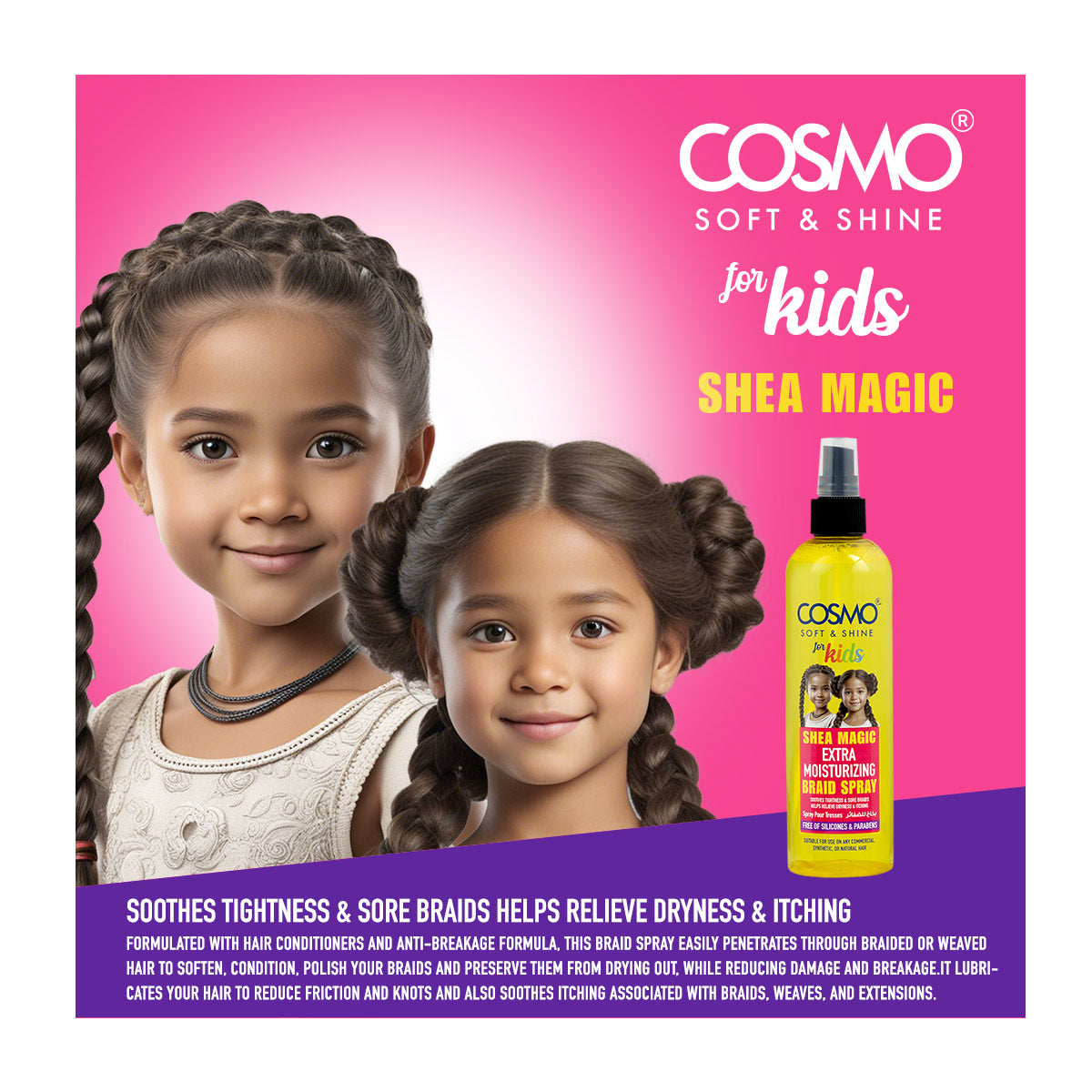 Soft & Shine Kids Shea Magic Extra Moisturizing Braid Spray